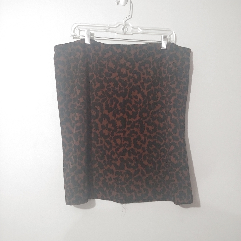 Worthington Leopard Print Skirt